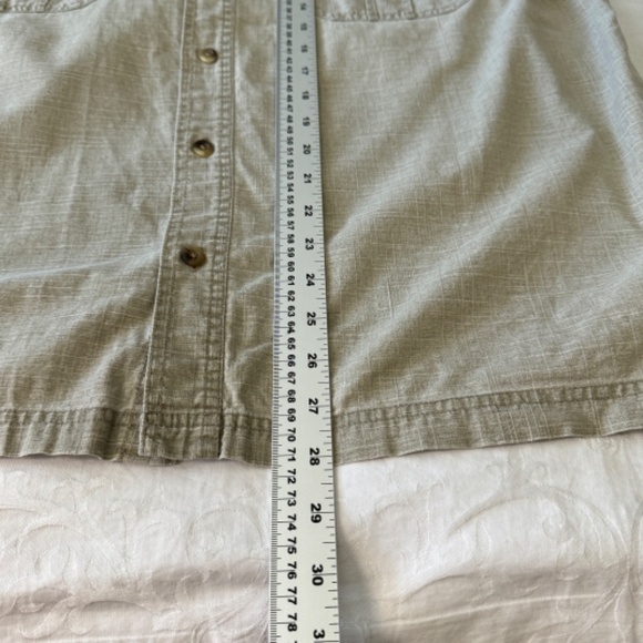 Croft & Barrow Men's Beige Short Sleeve Button Up Casual Dress Shirt Size Large - Picture 9 of 12